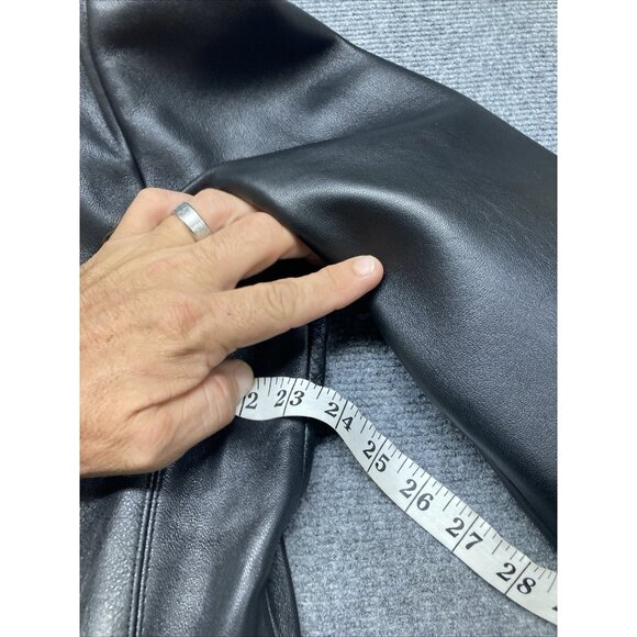 Worthington Genuine Lambskin Full Zip Black Leather Jacket Women's 1X - Picture 7 of 11